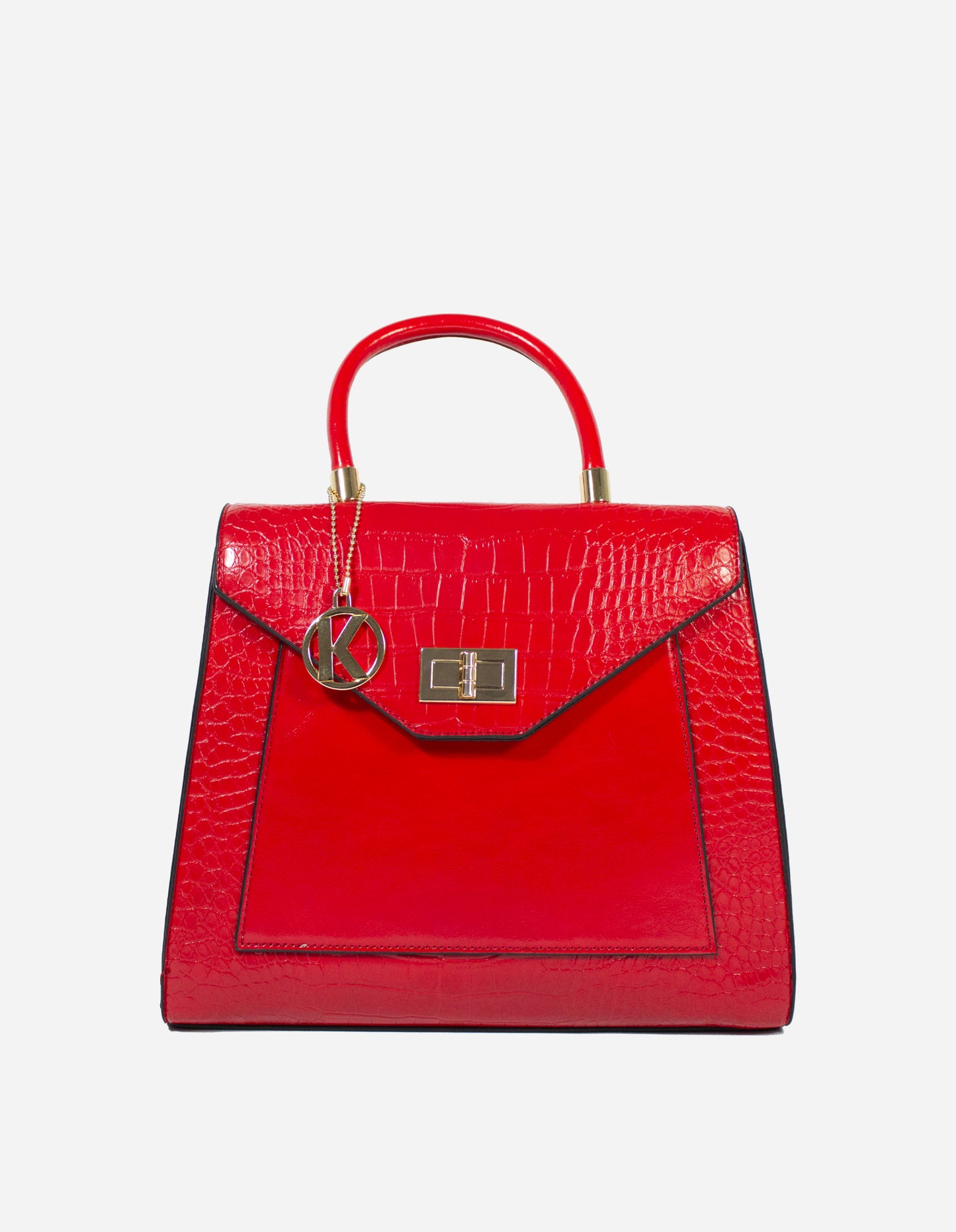 Borsa rigida effetto croc