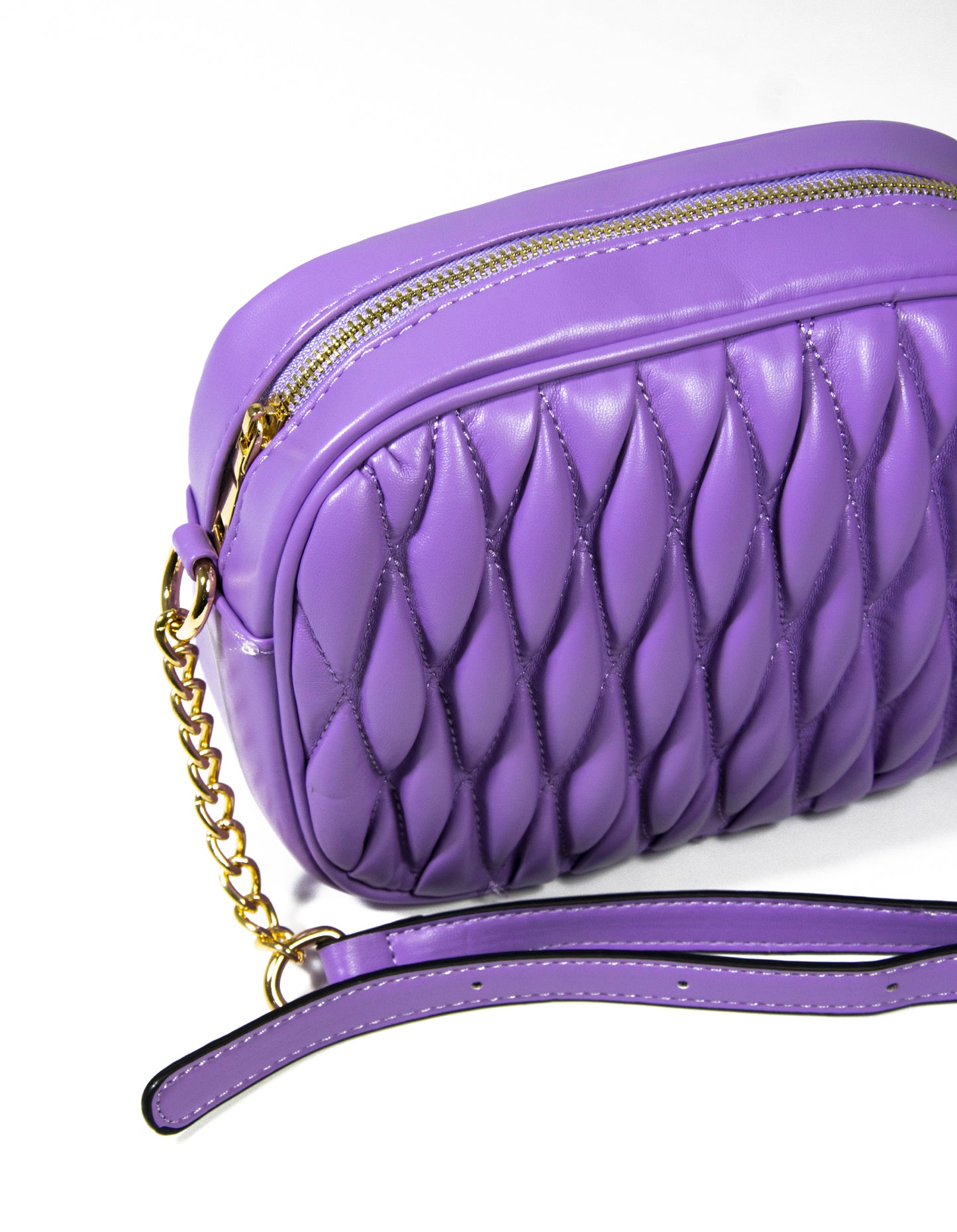 Minibag con tracollino effetto crespo