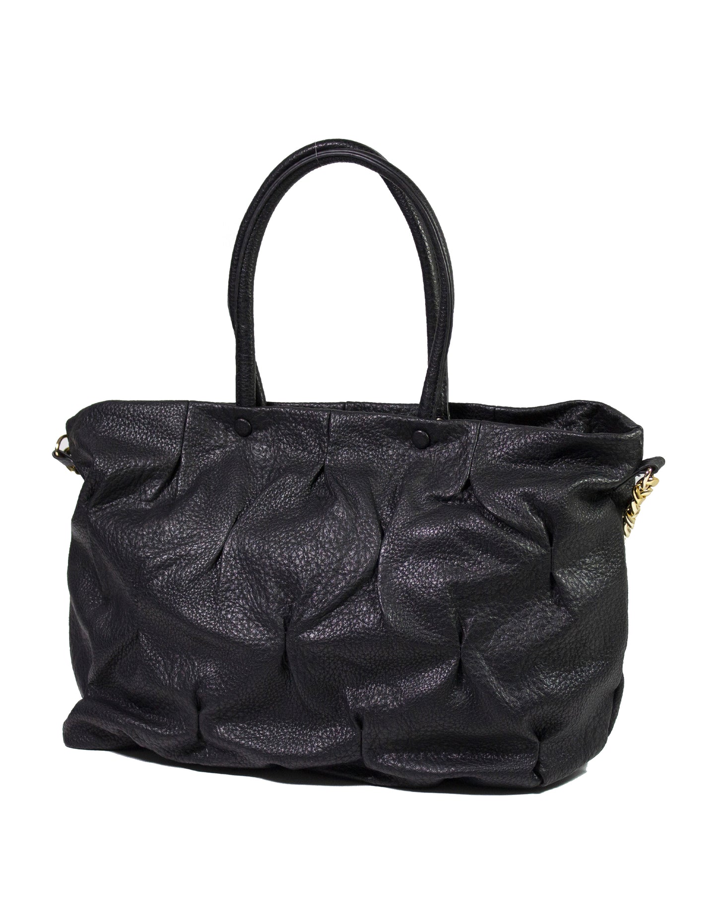 Shopping bag effetto crespo con catena