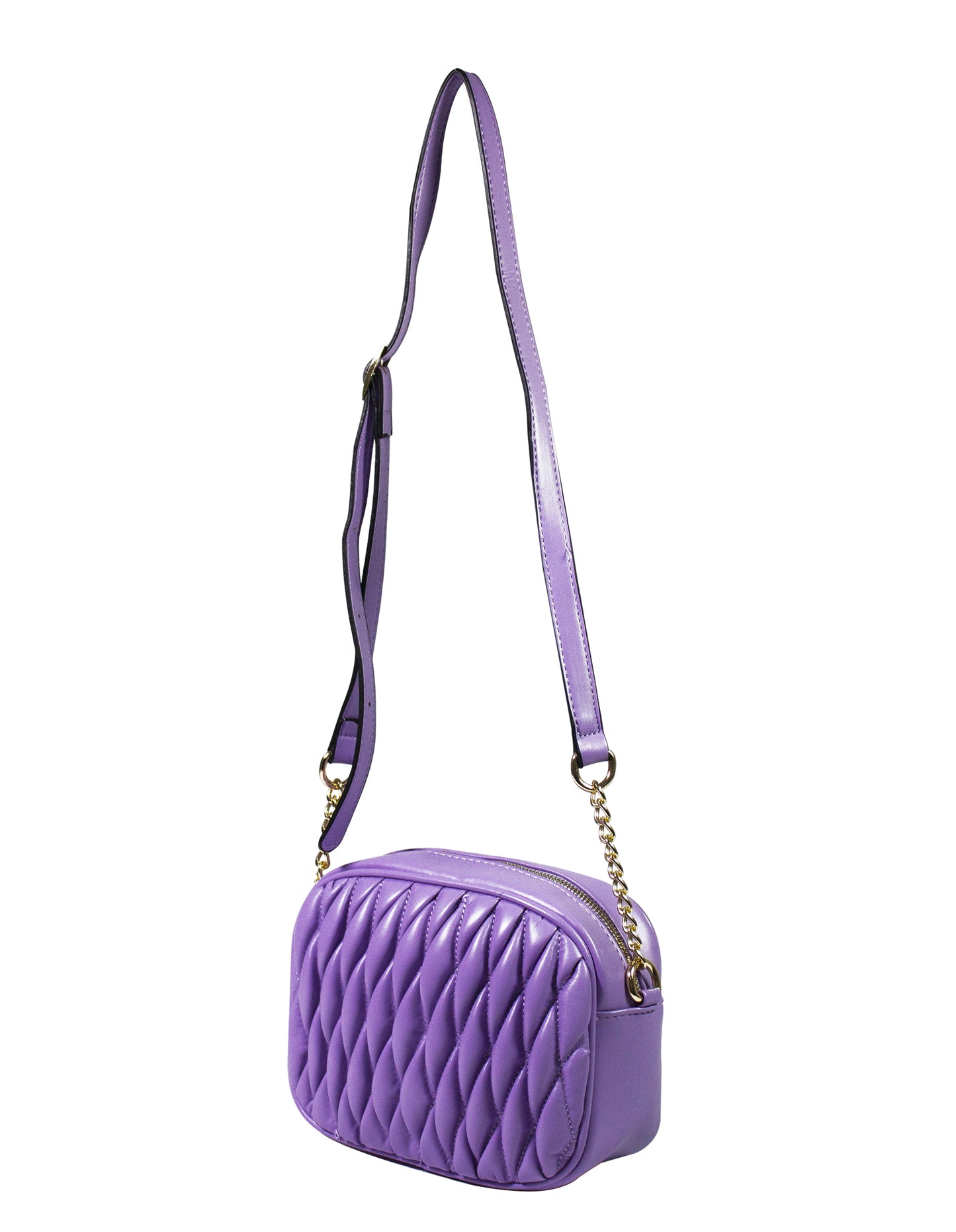 Minibag con tracollino effetto crespo