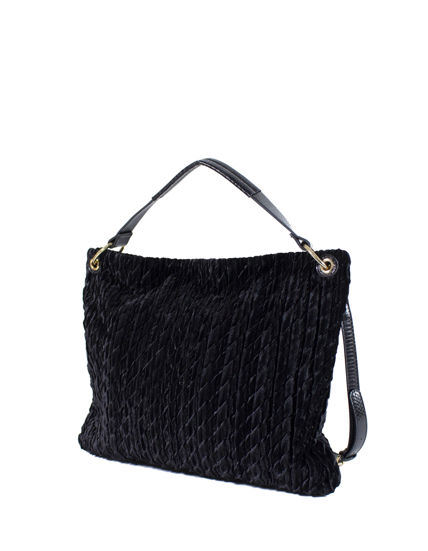 BORSA A MANO EFFETTO VELLUTO - PF104