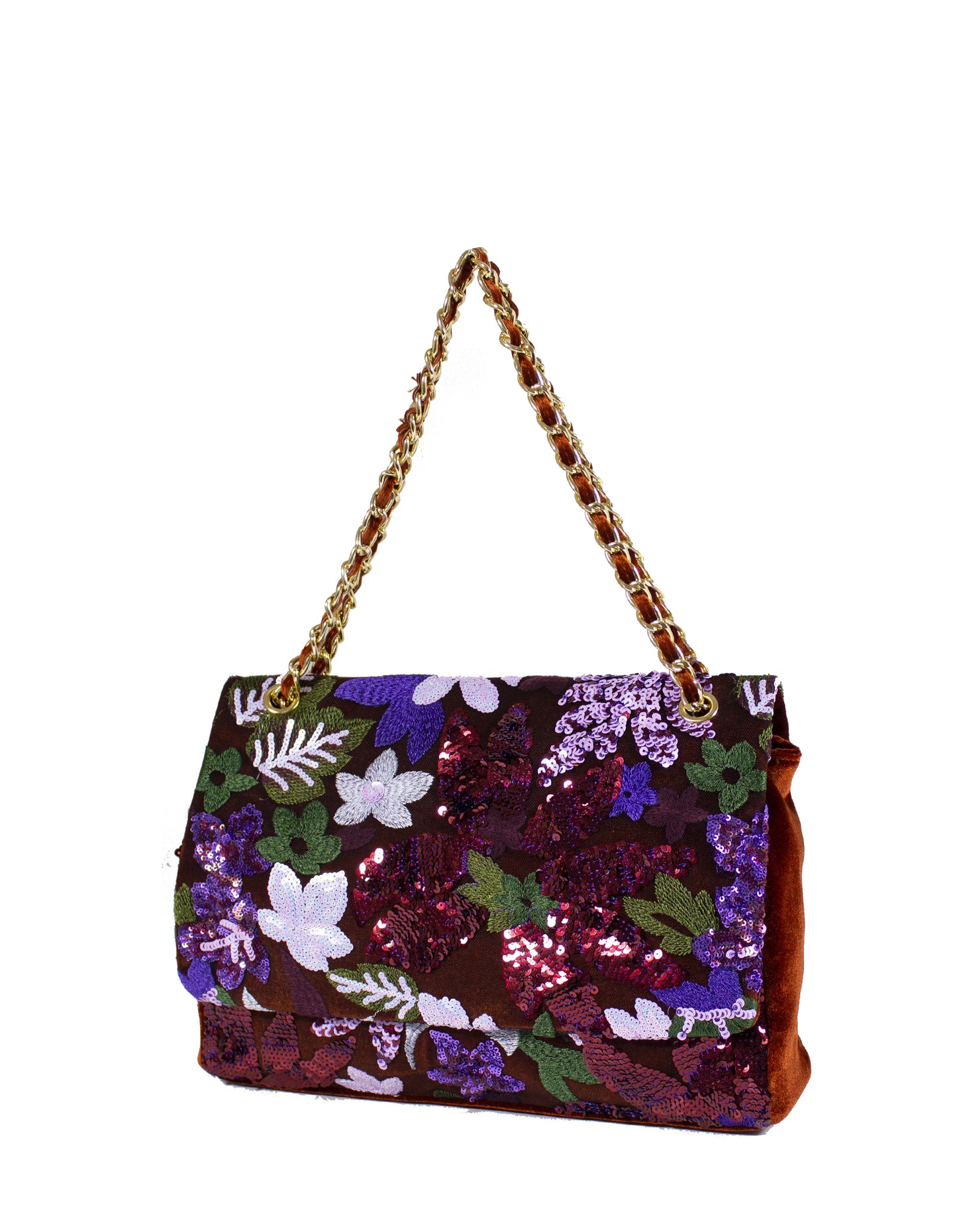 BORSA RICAMO STRASS FLOREALE - PF157