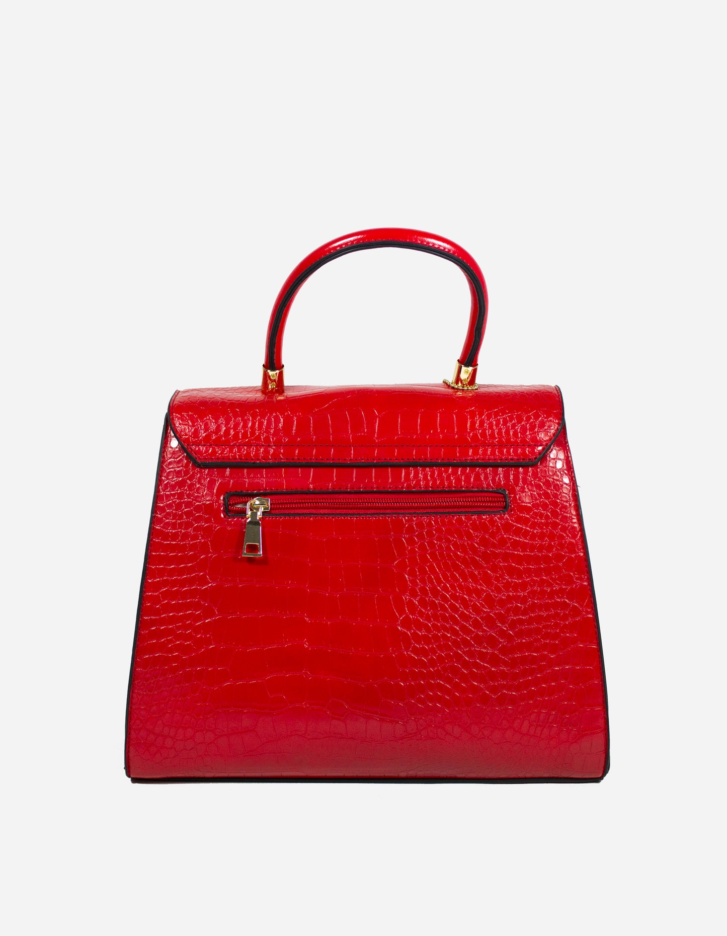 Borsa rigida effetto croc
