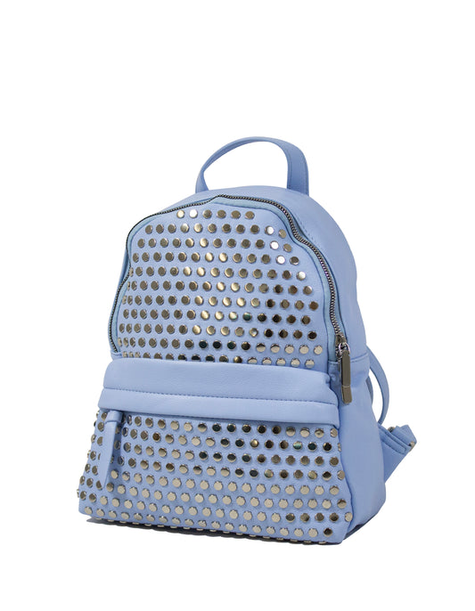 Zaino con borchie e doppia tasca