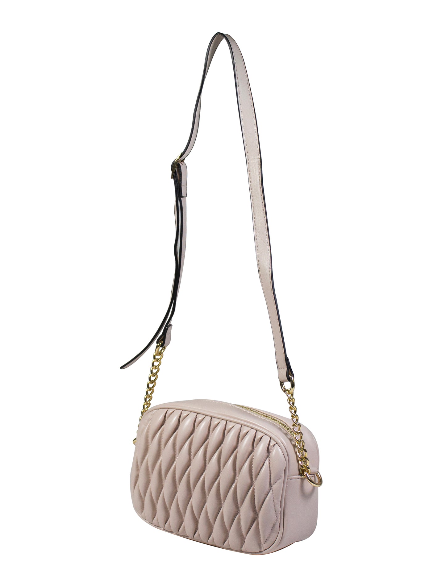 Minibag con tracollino effetto crespo