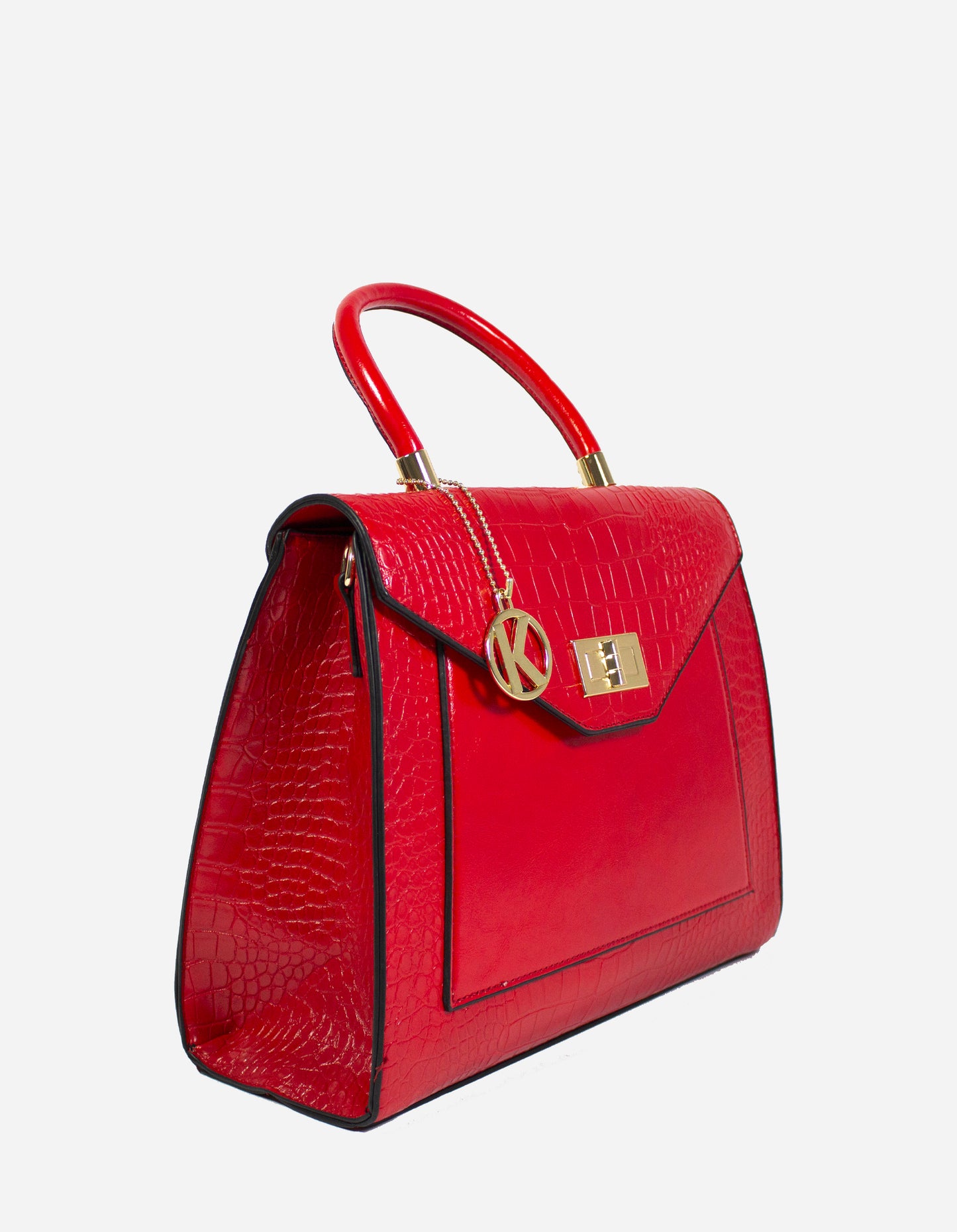 Borsa rigida effetto croc