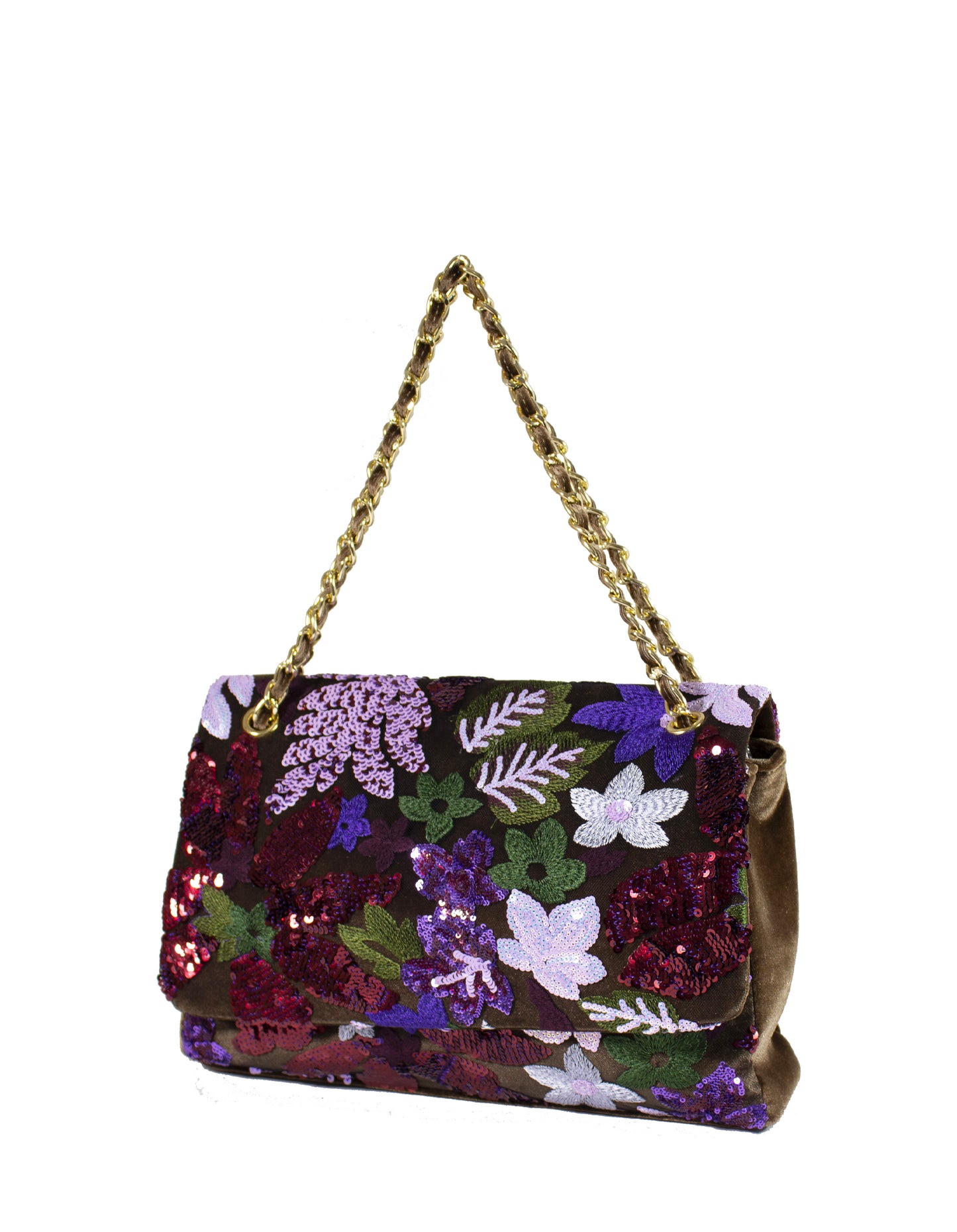 BORSA RICAMO STRASS FLOREALE - PF157