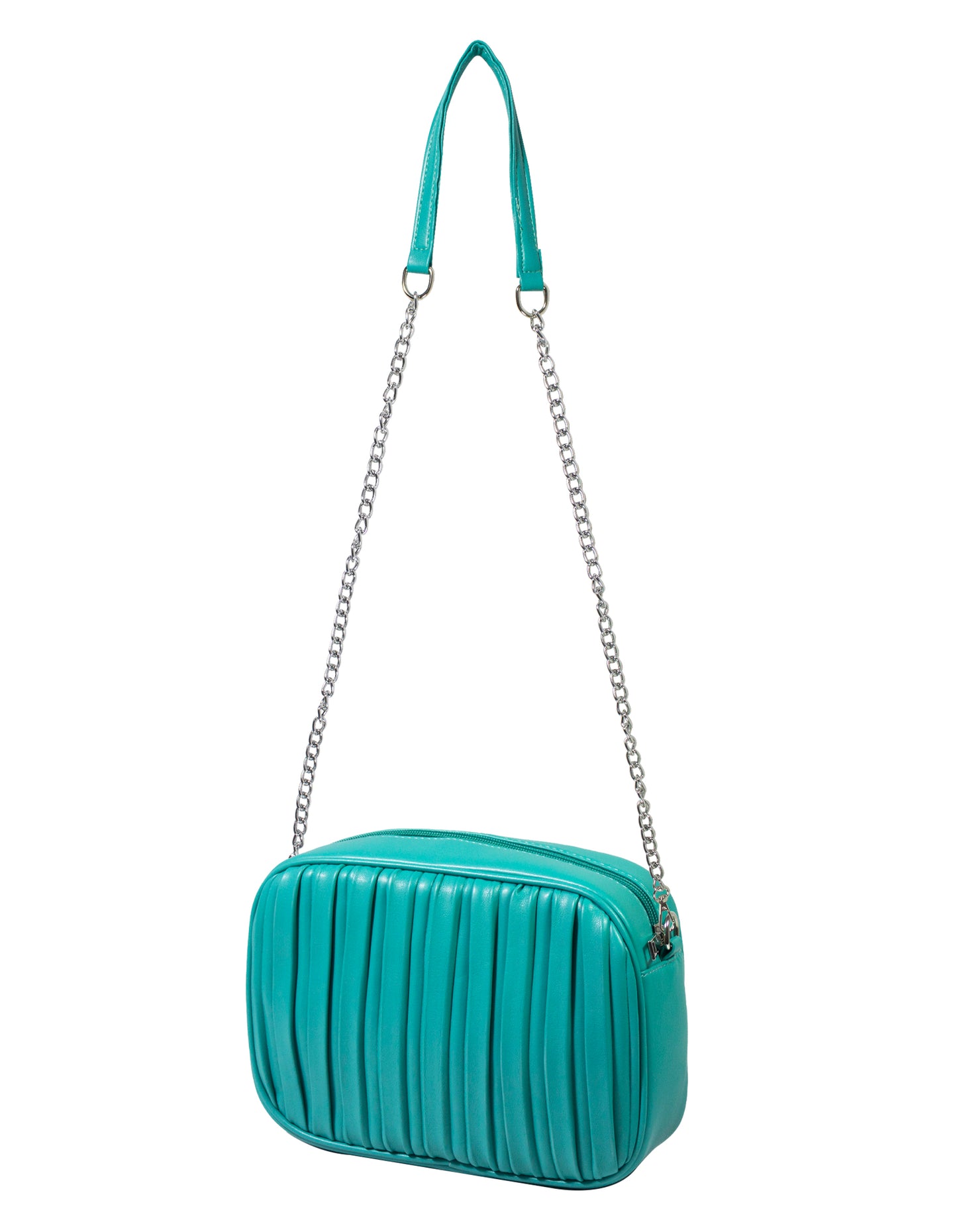 Minibag con tracolla effetto crespo