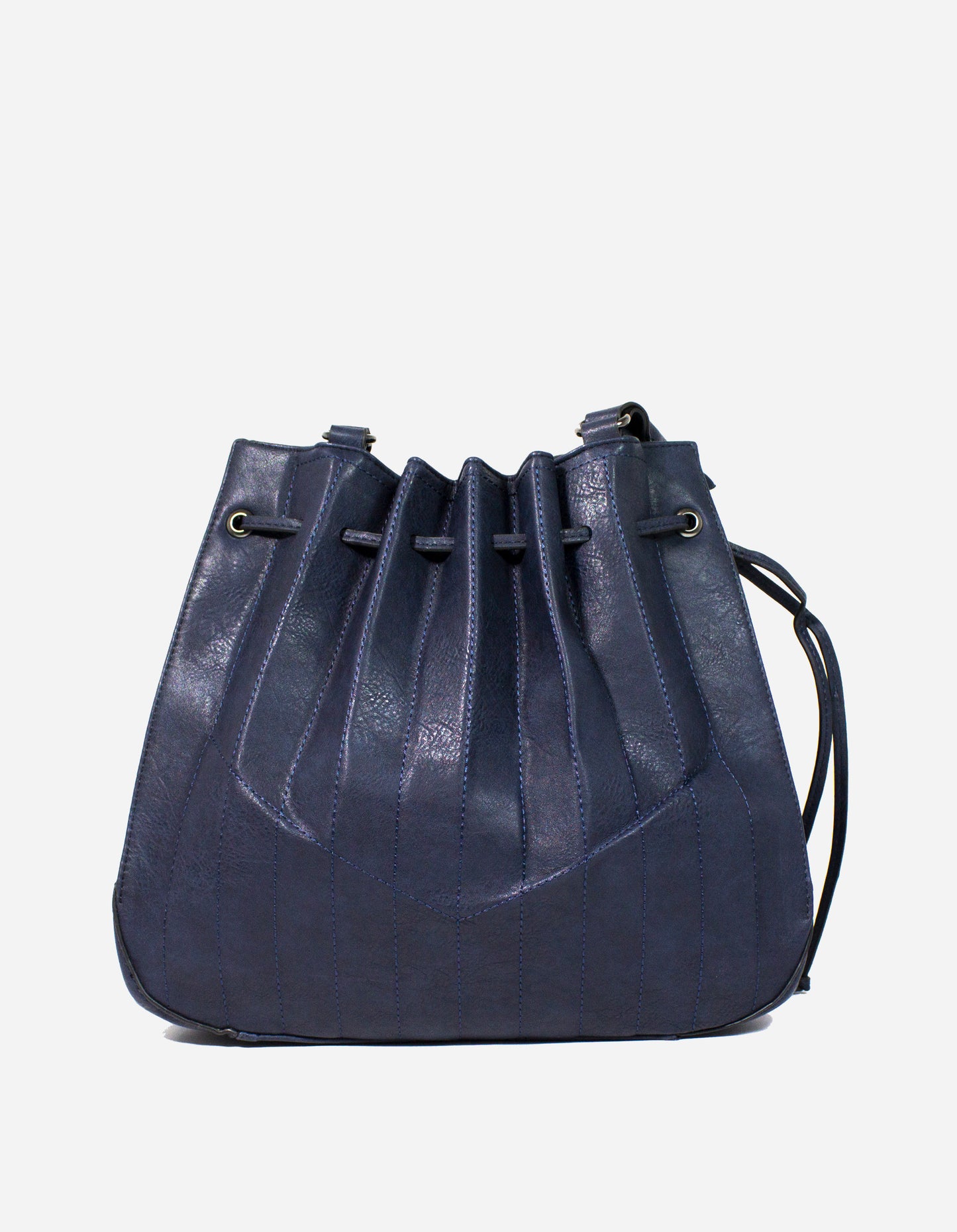 Borsa a secchiello plissè