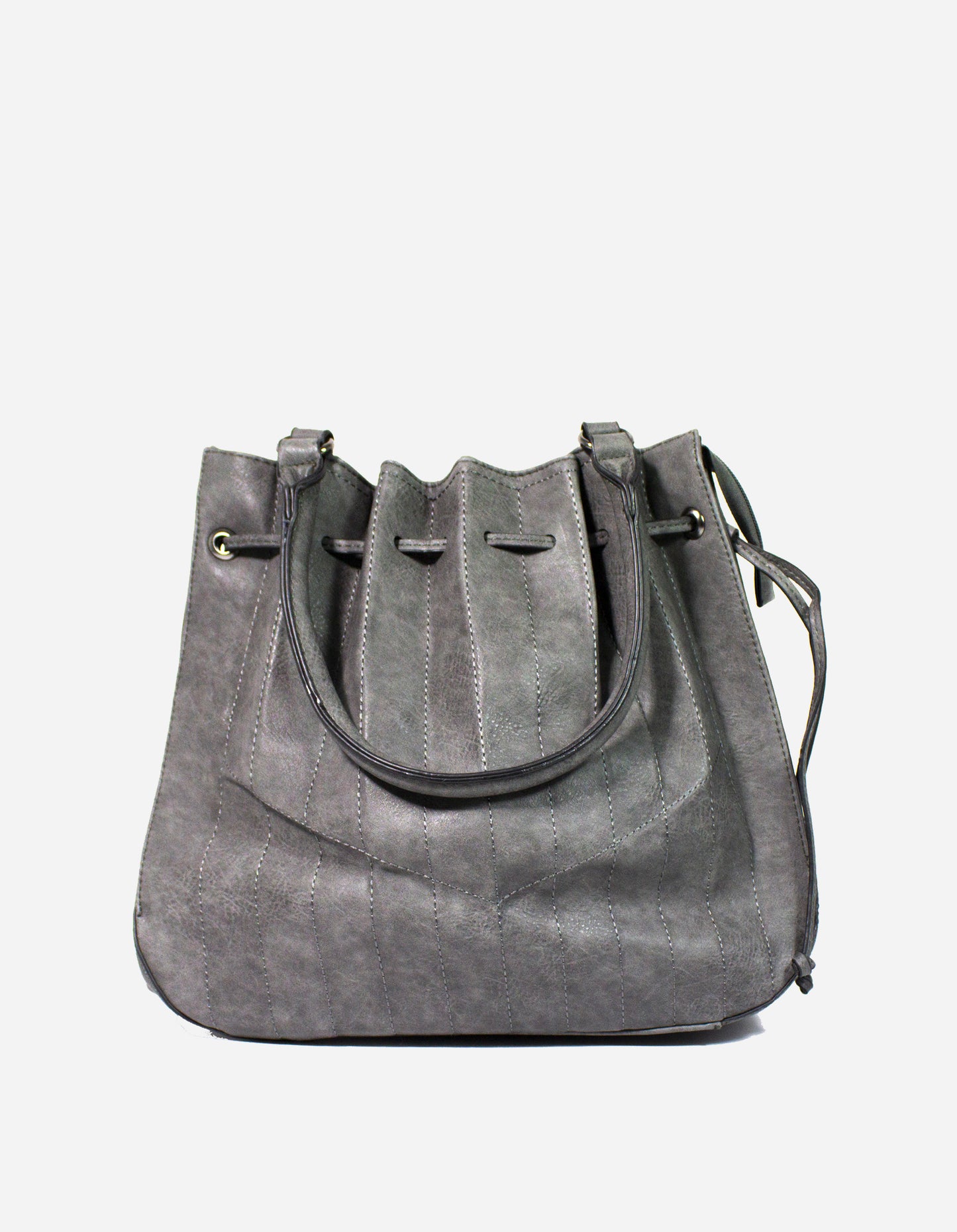 Borsa a secchiello plissè
