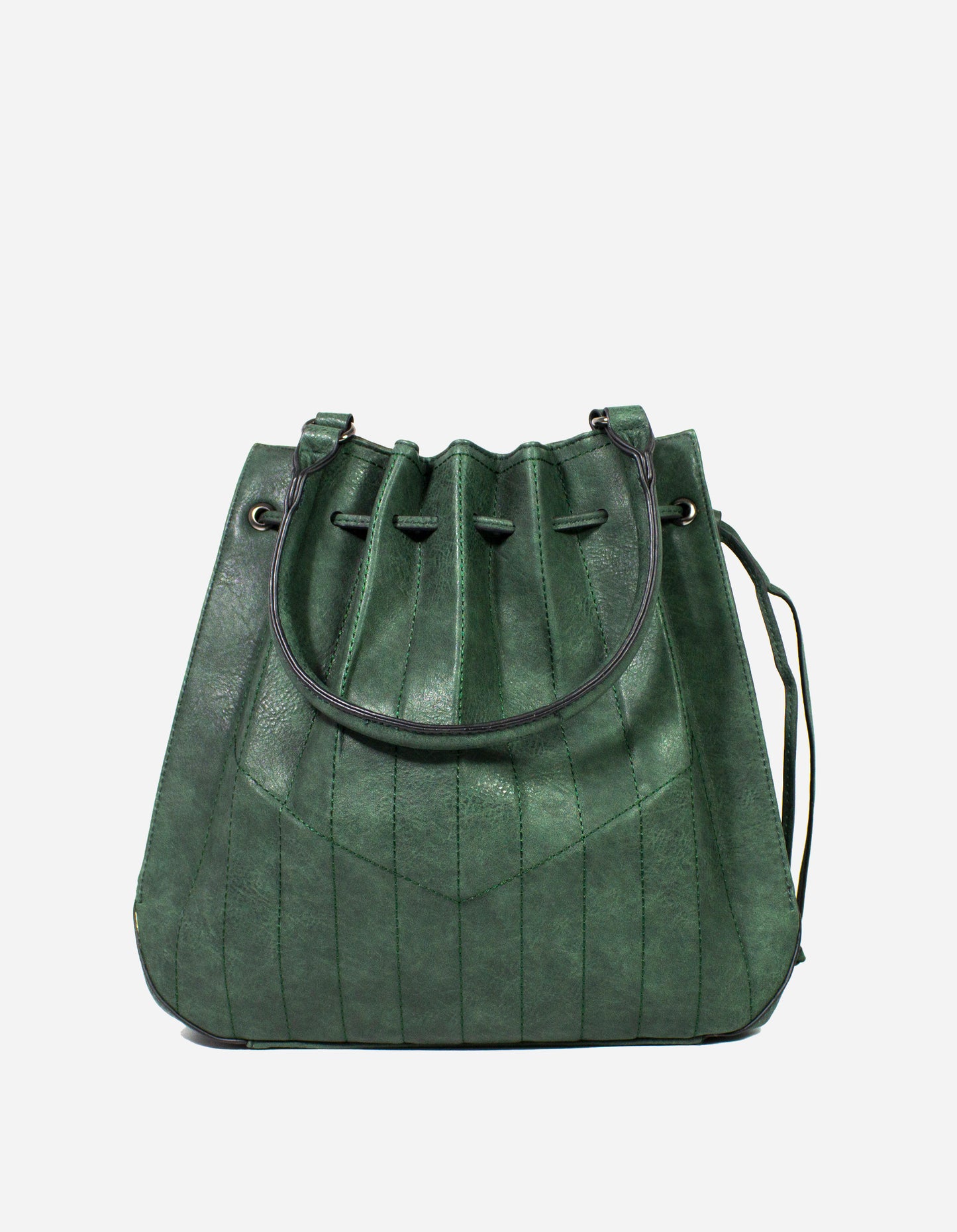 Borsa a secchiello plissè