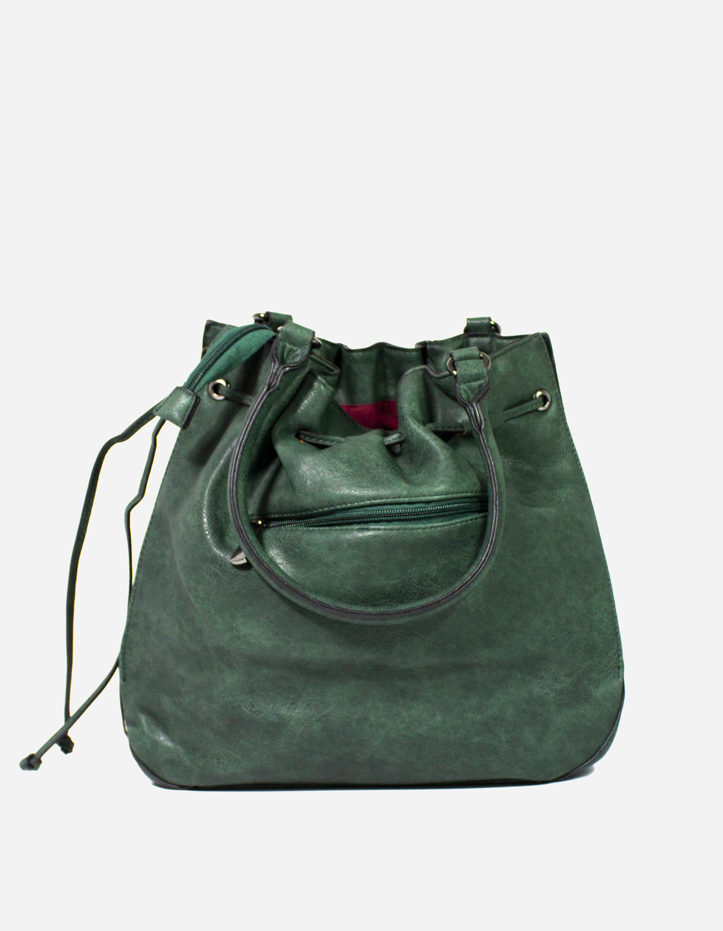 Borsa a secchiello plissè