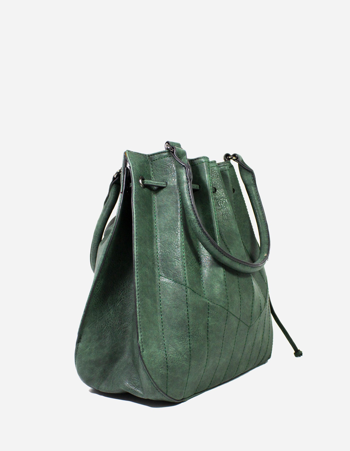 Borsa a secchiello plissè