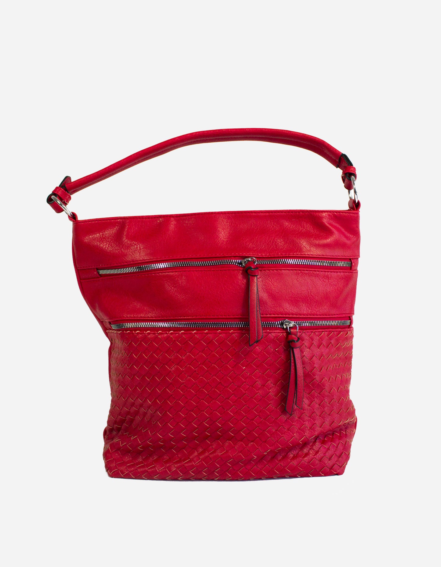 Borsa doppia zip con pattern