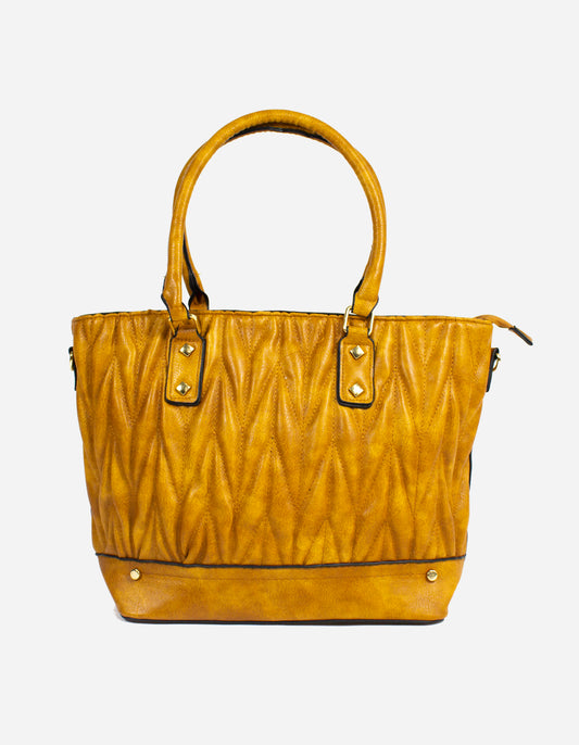 Borsa manico effetto matelassè