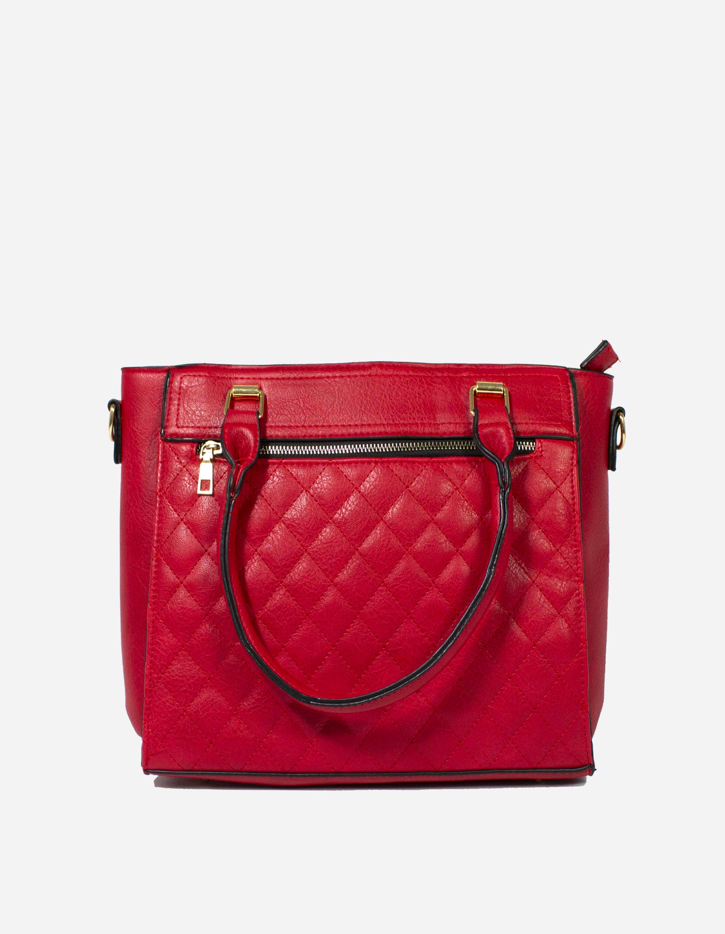 Borsa matelassè con chiusura orizzontale