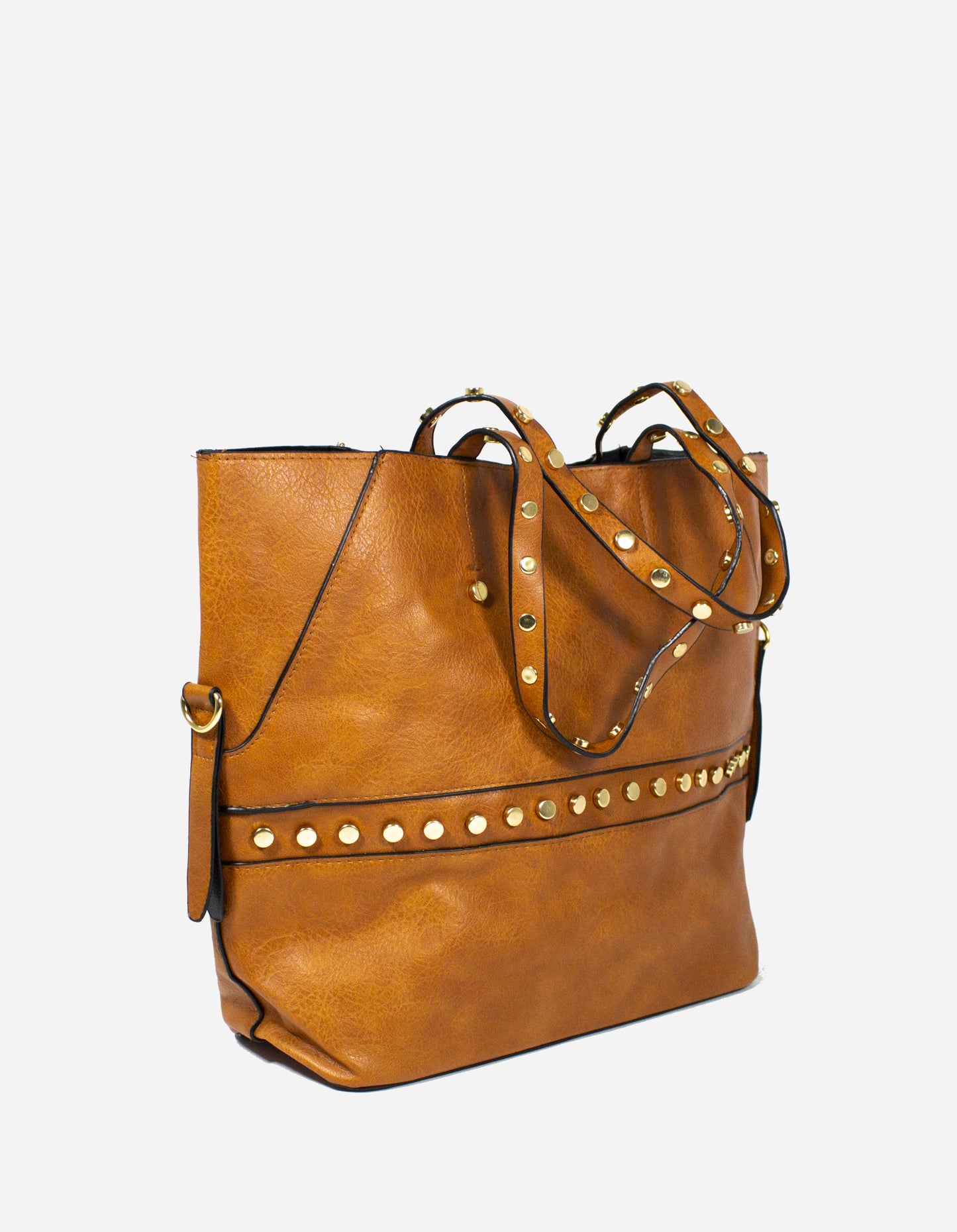 Shopping bag con borchie