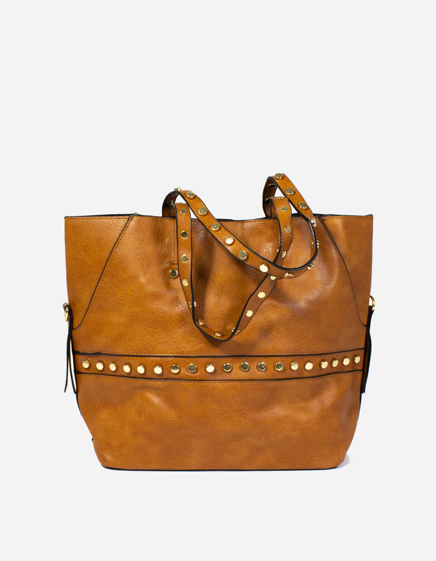 Shopping bag con borchie