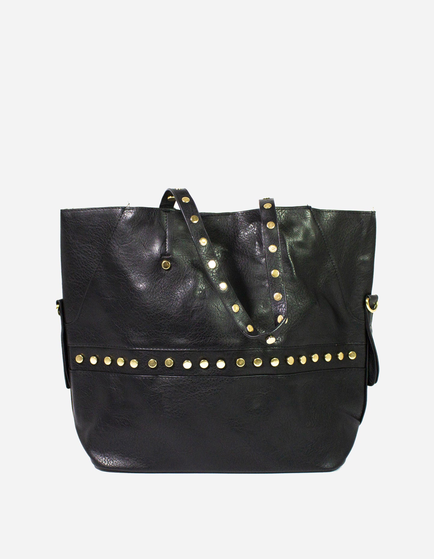 Shopping bag con borchie