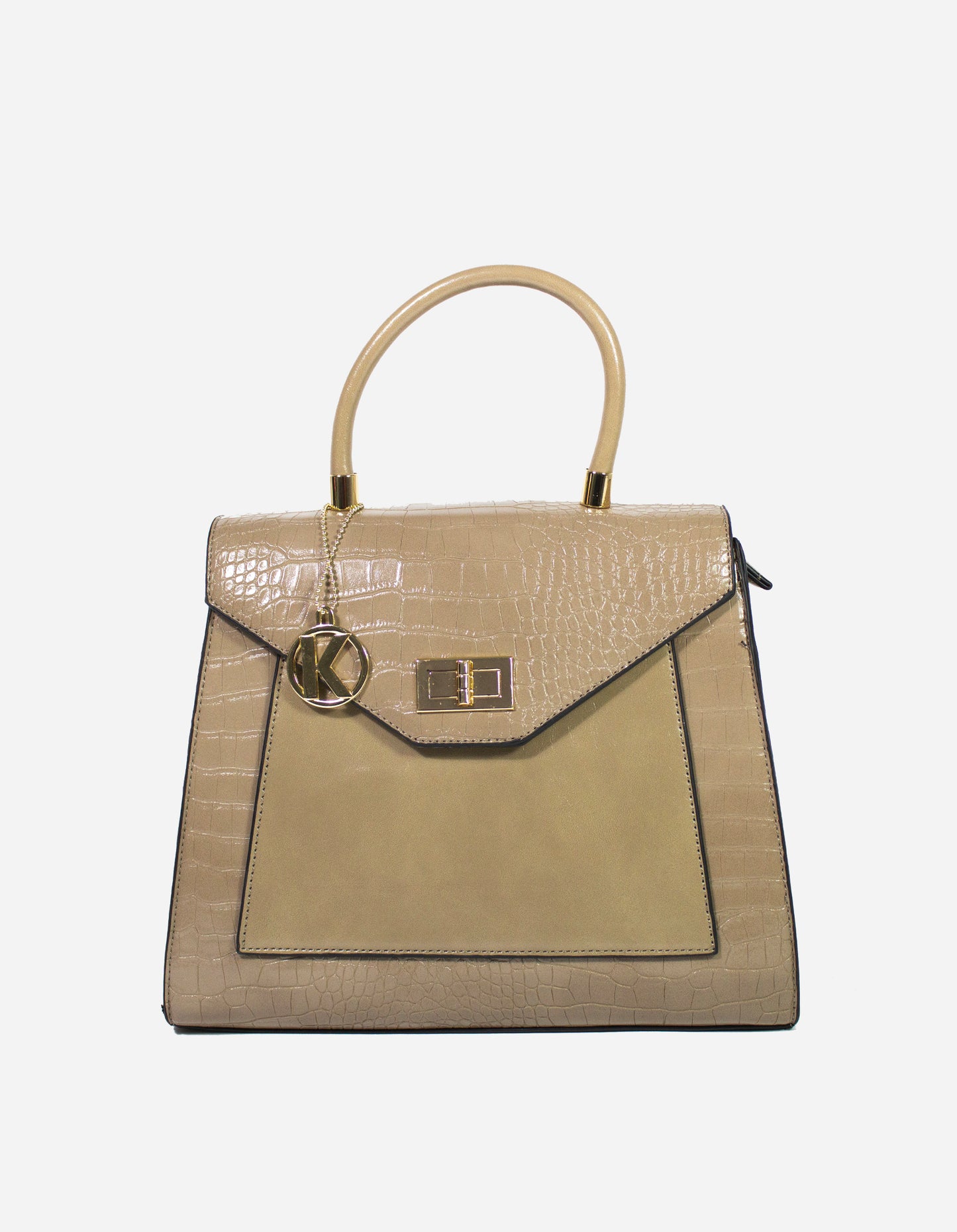 Borsa rigida effetto croc