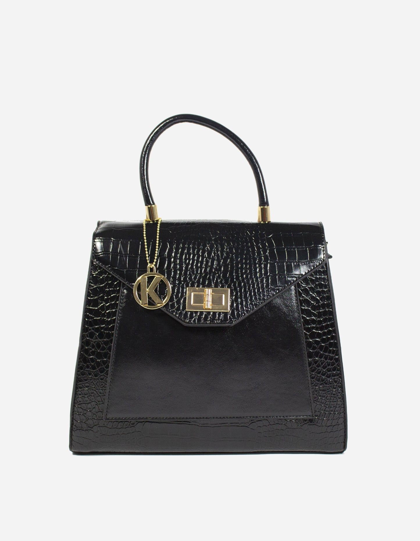 Borsa rigida effetto croc
