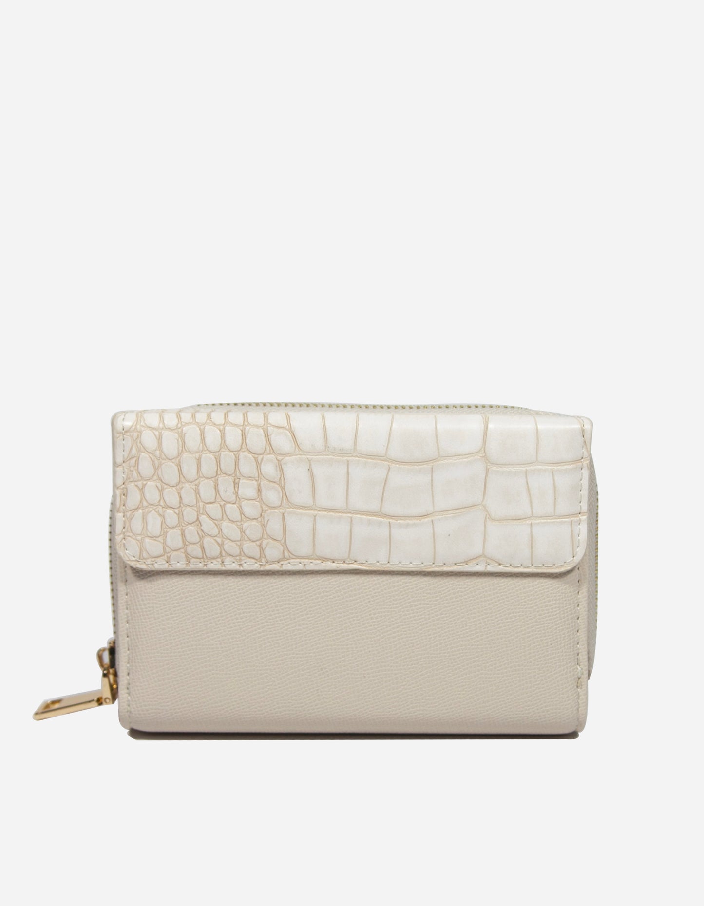 Portafoglio zip unica effetto croc