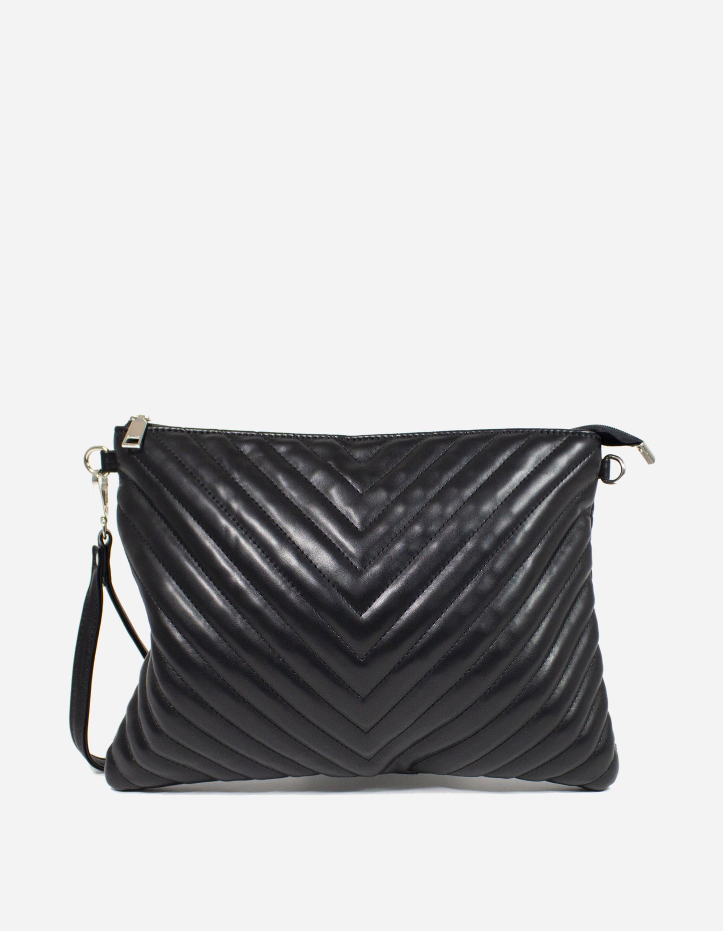 Pochette effetto trapuntato con tracollino