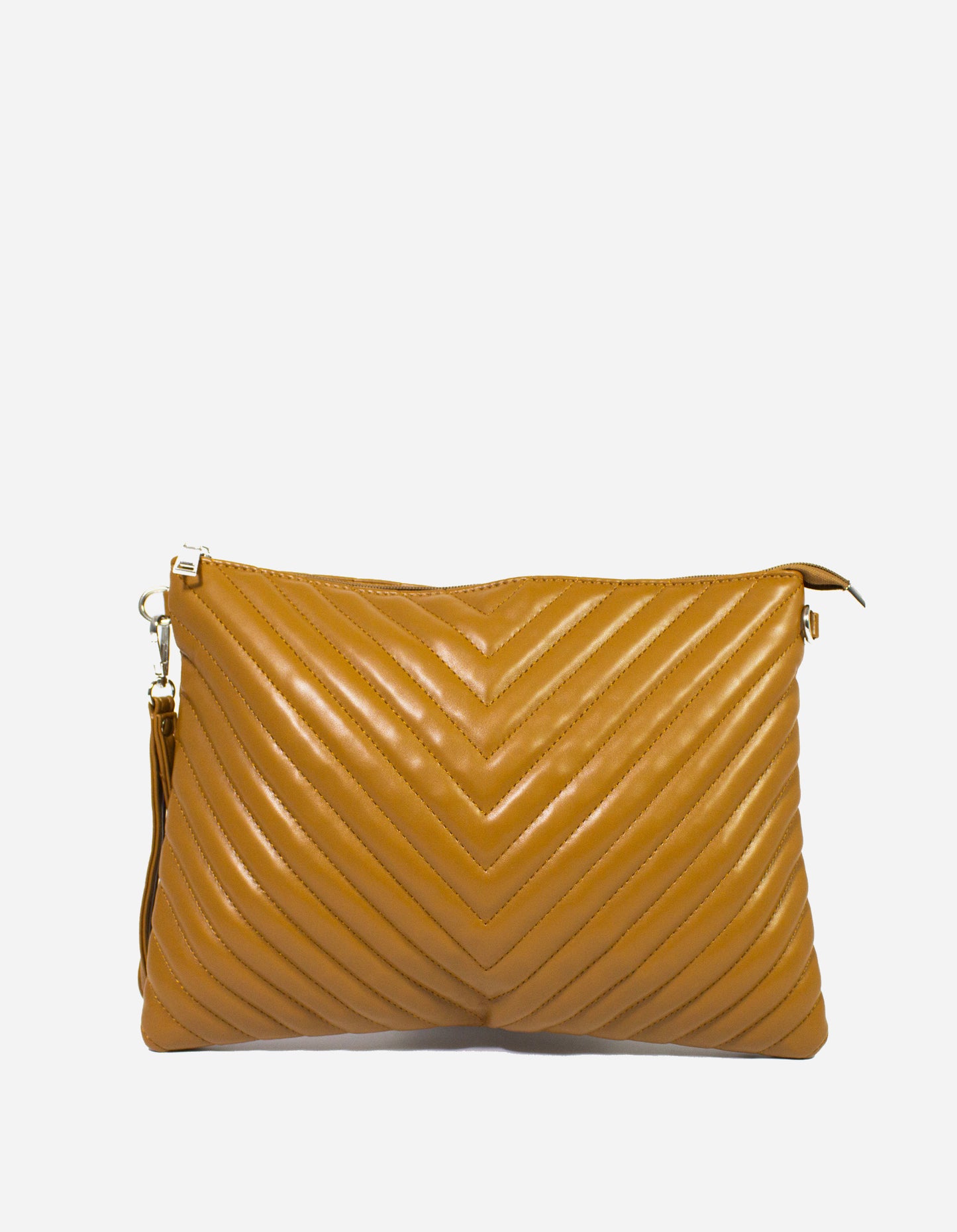 Pochette effetto trapuntato con tracollino