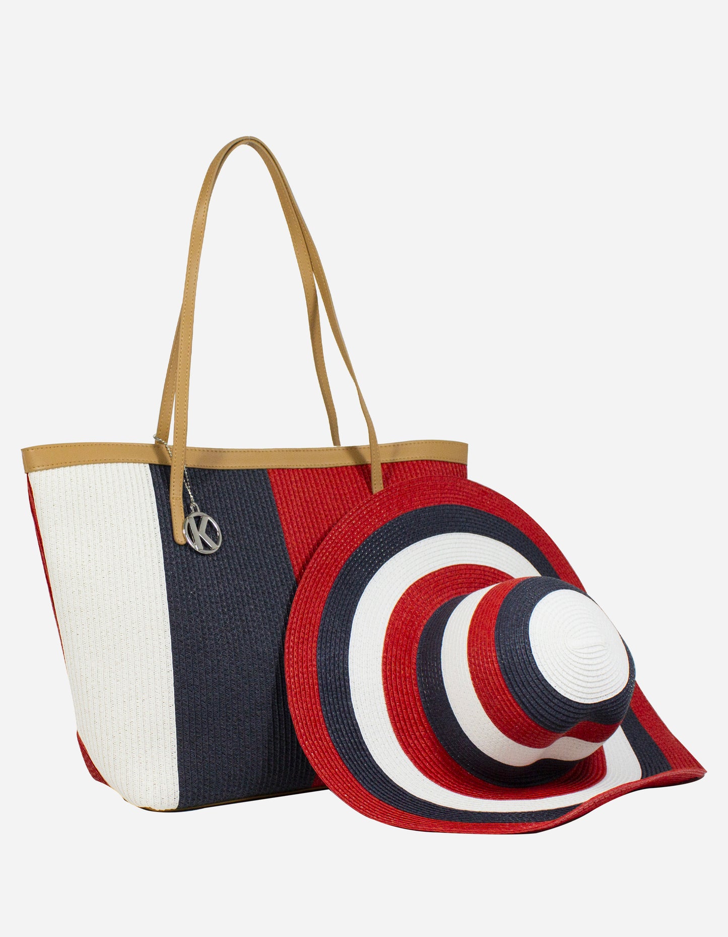 Coordinato borsa e cappello paglia multicolor - MALIBU