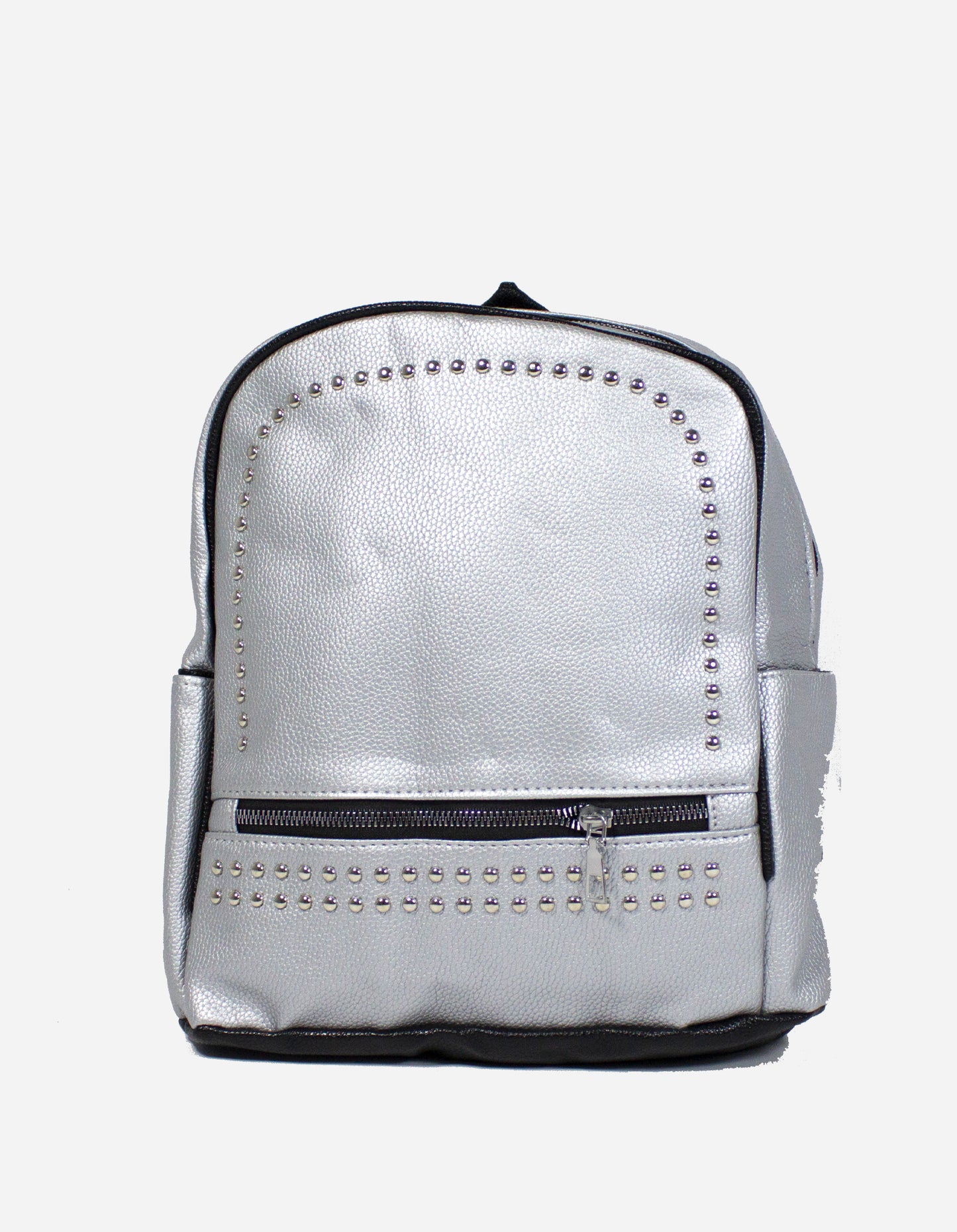 Zaino effetto metal con borchie