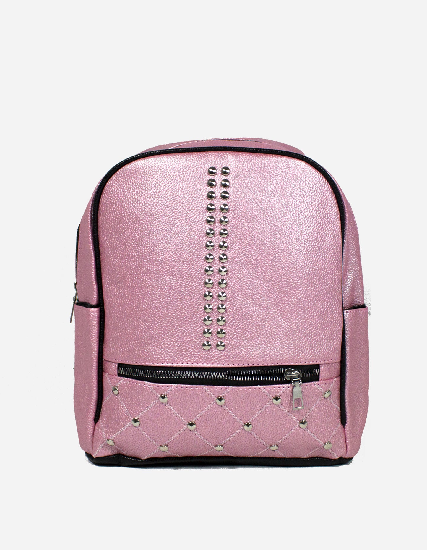 Zaino effetto metal con borchie