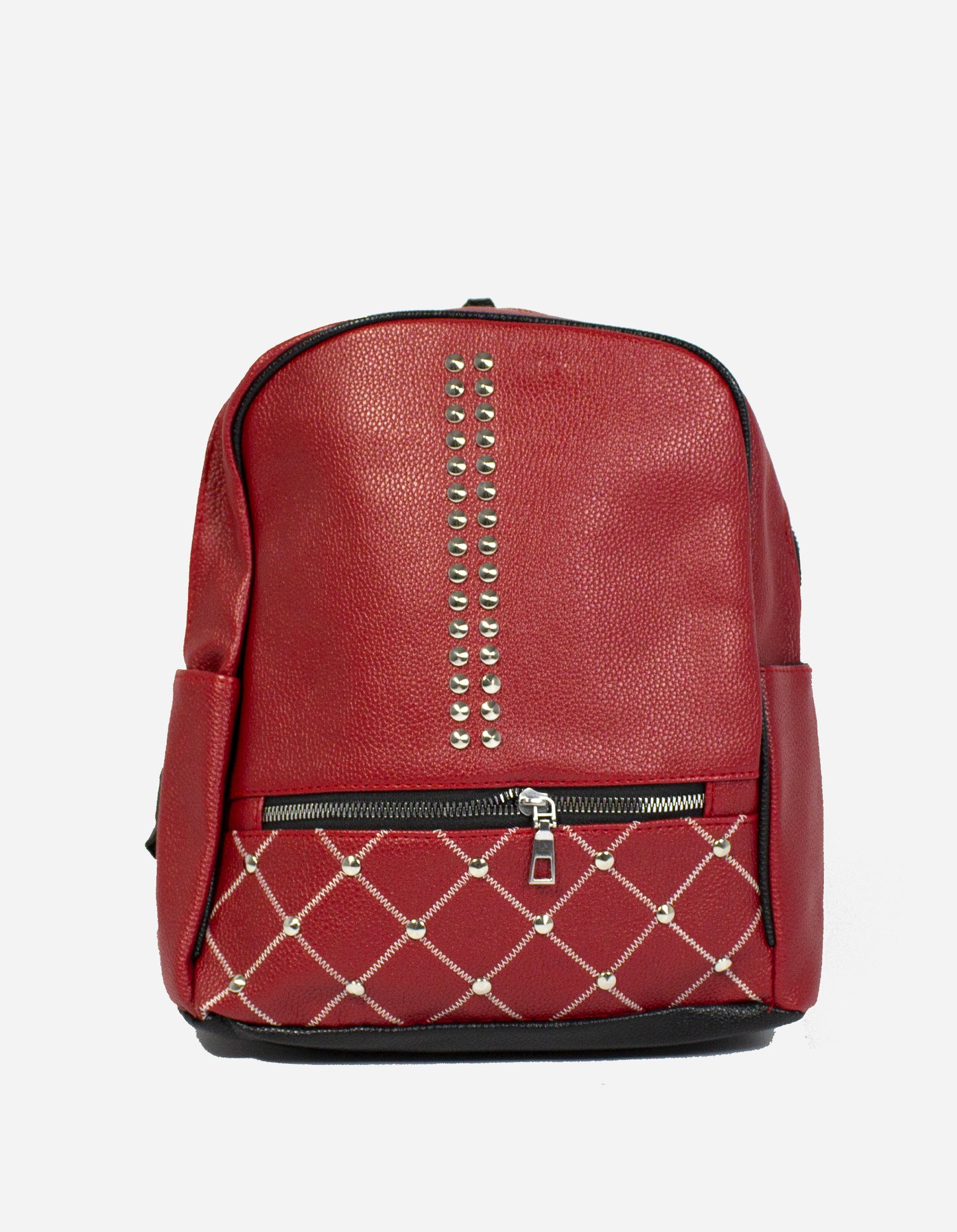 Zaino effetto metal con borchie