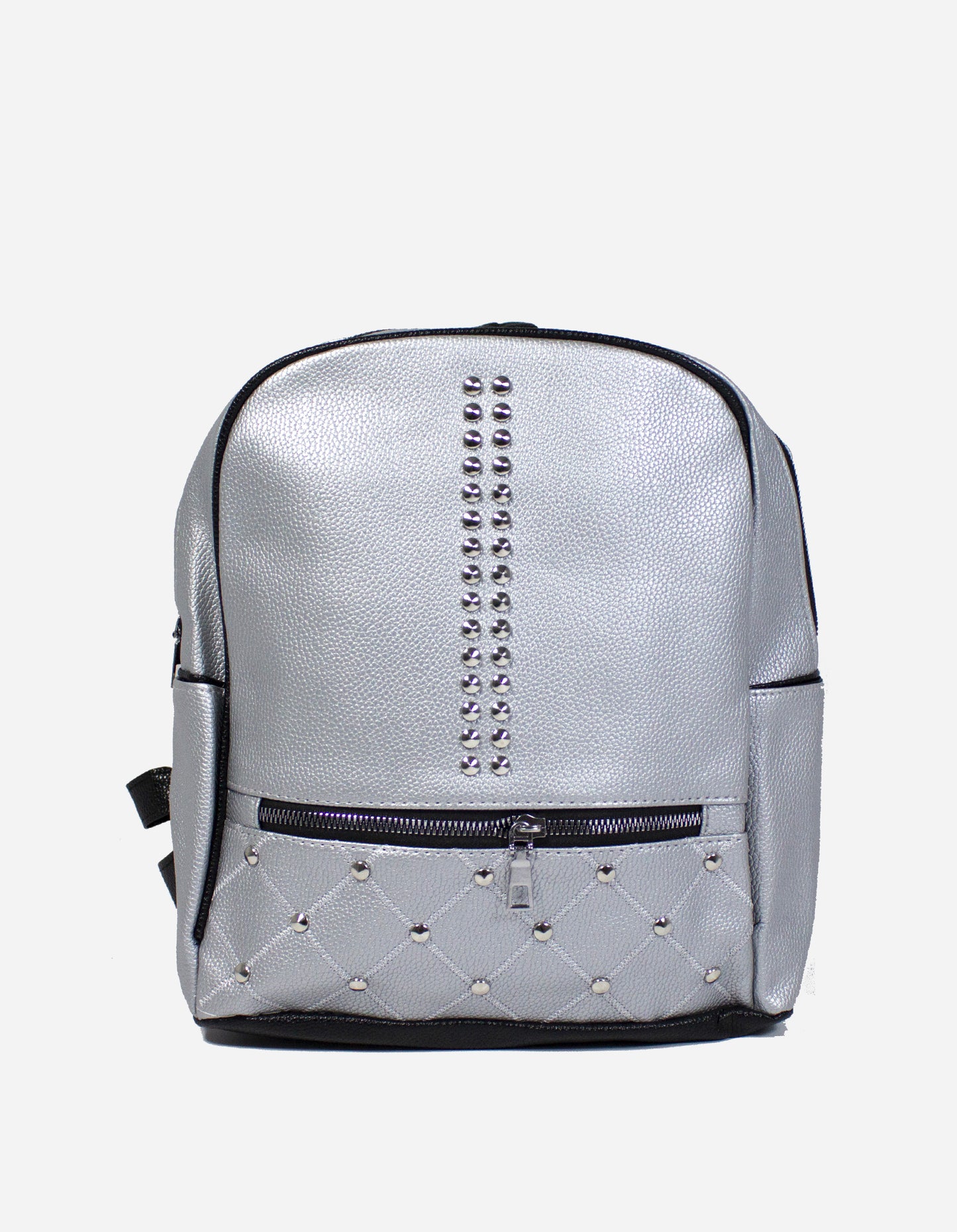 Zaino effetto metal con borchie