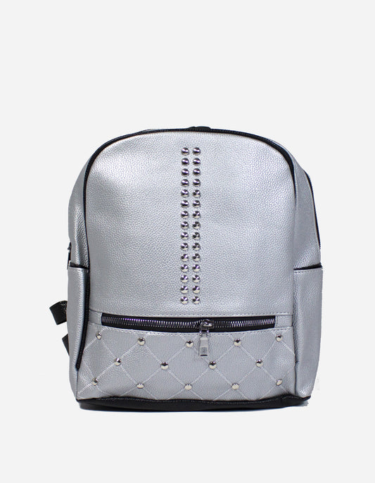 Zaino effetto metal con borchie