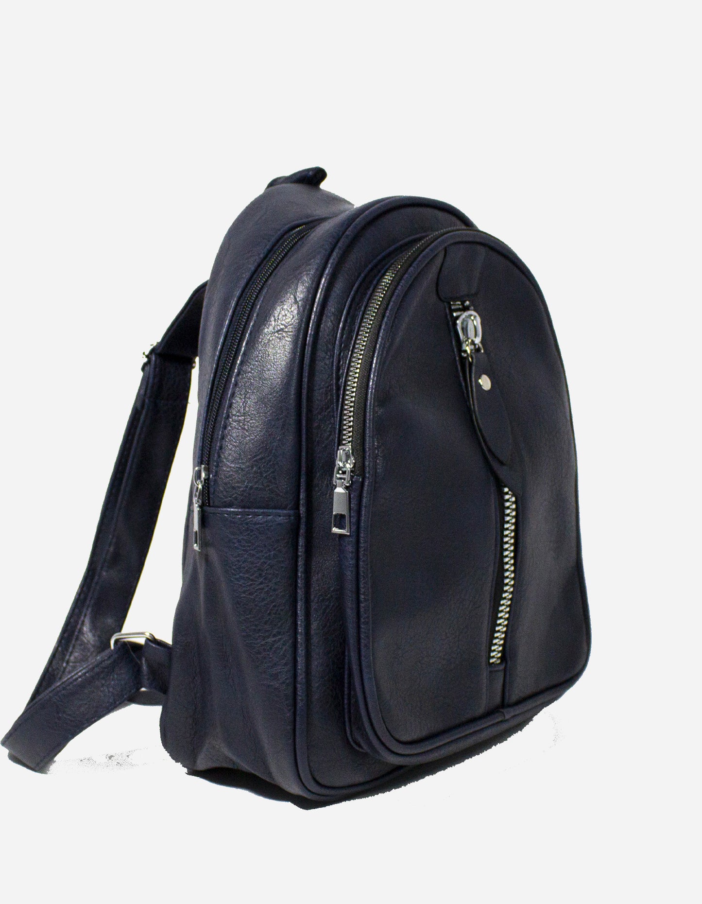 Zaino zip verticale e tasca frontale