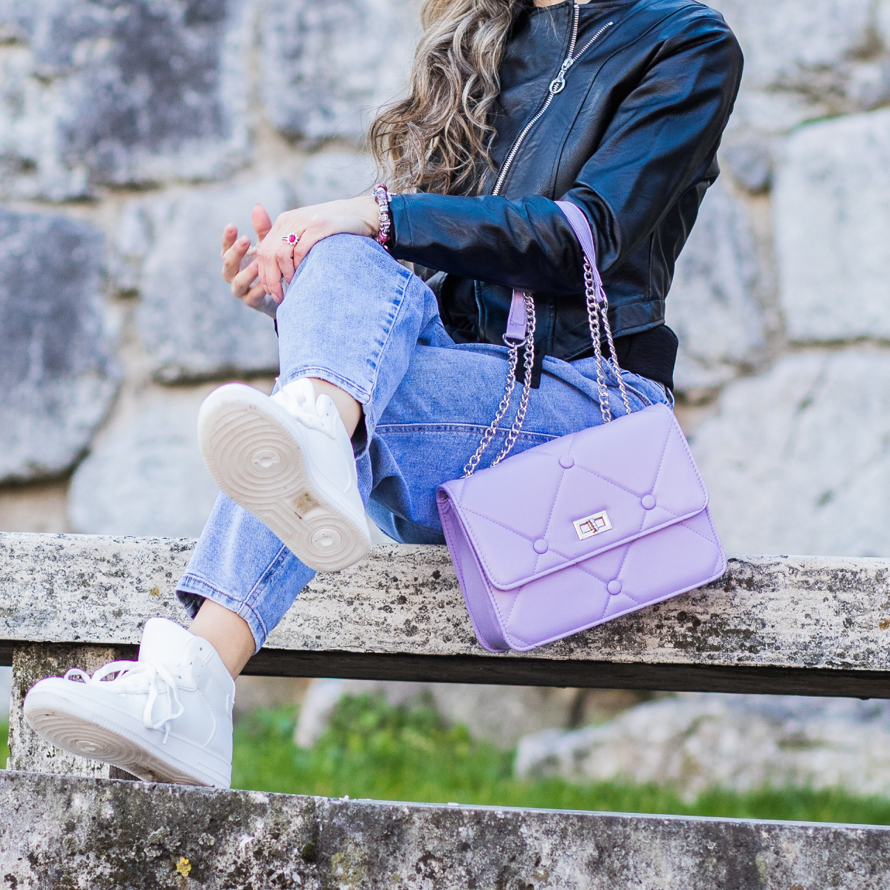 Borsa con tracolla matelassè