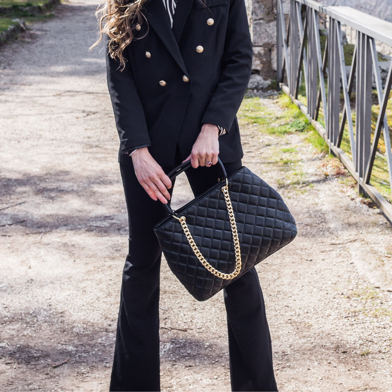 Borsa a mano effetto matelassè - 01233