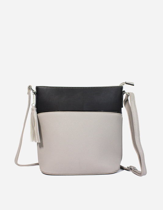 Borsa a tracolla bicolore