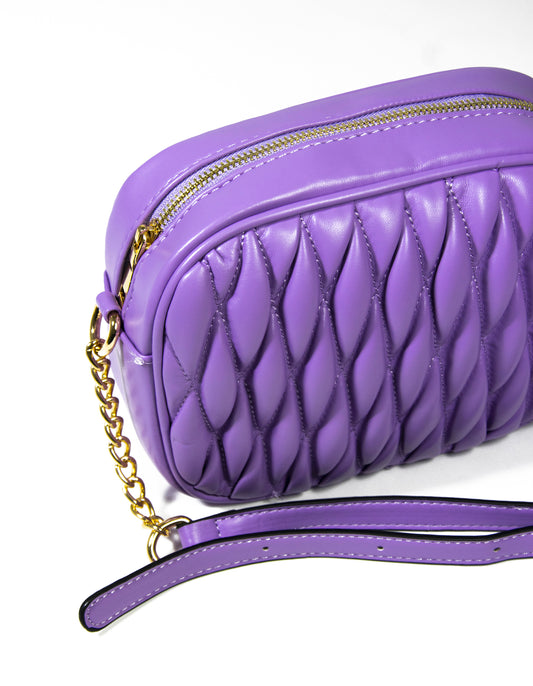 Minibag con tracollino effetto crespo